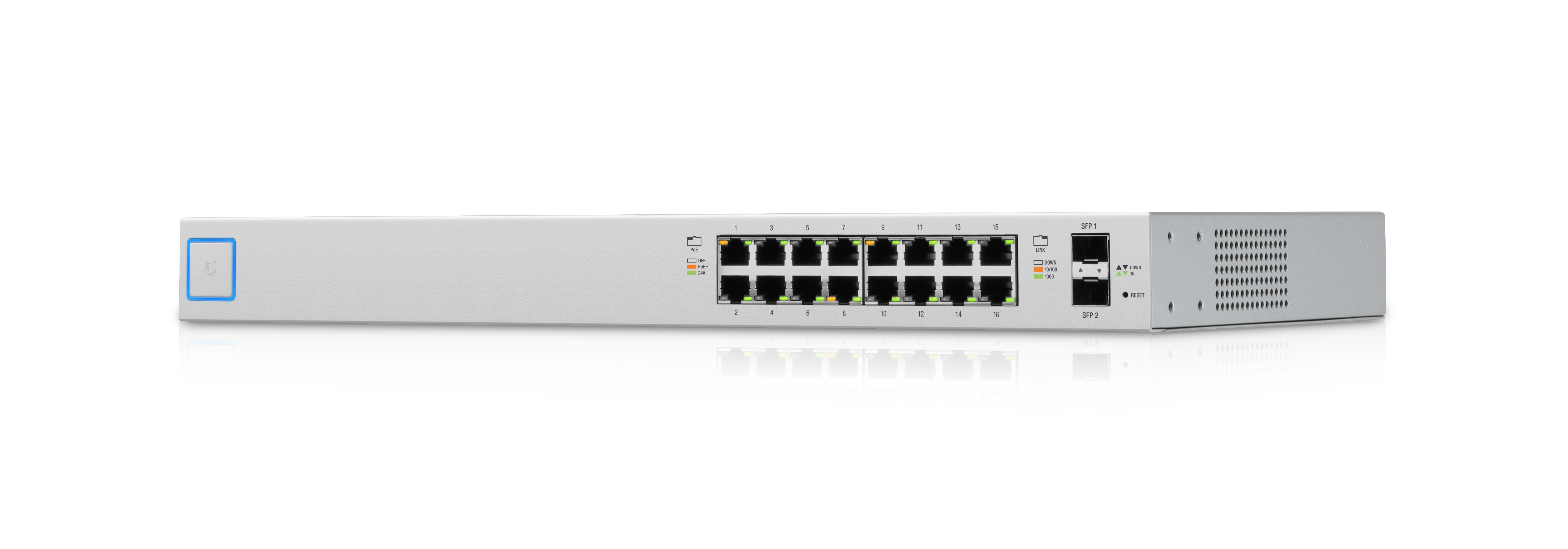 UniFi Switch 16 150W front angle