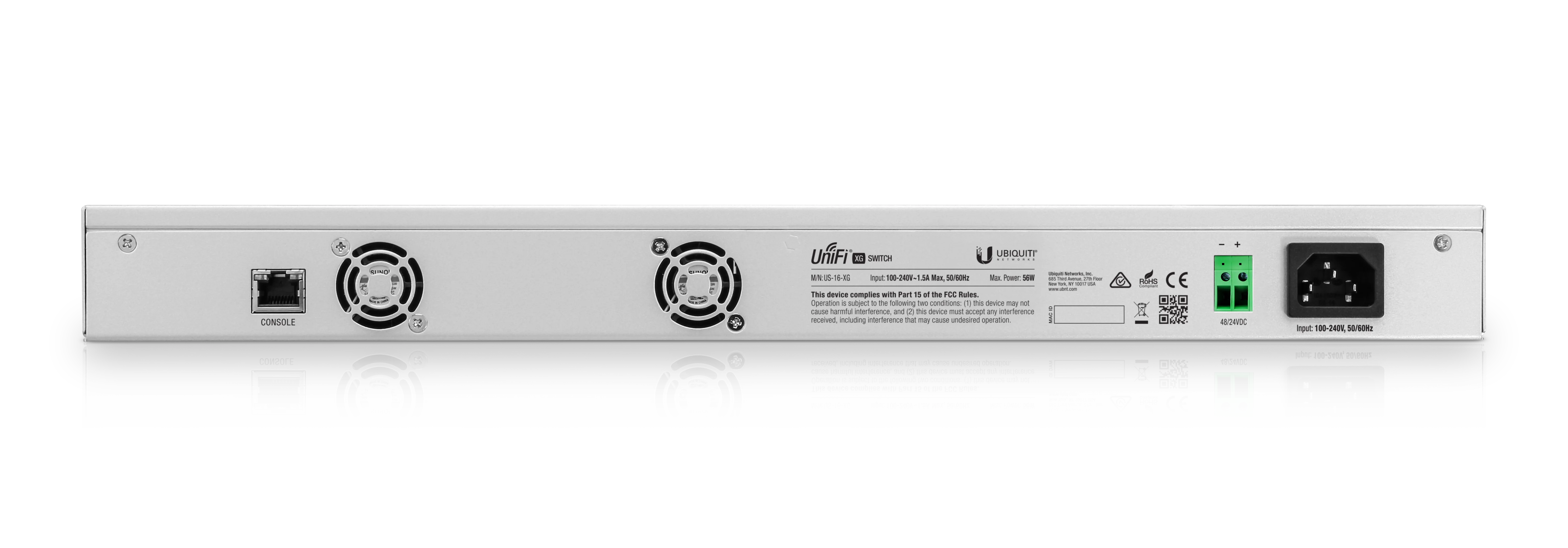 UniFi Switch 16 XG back