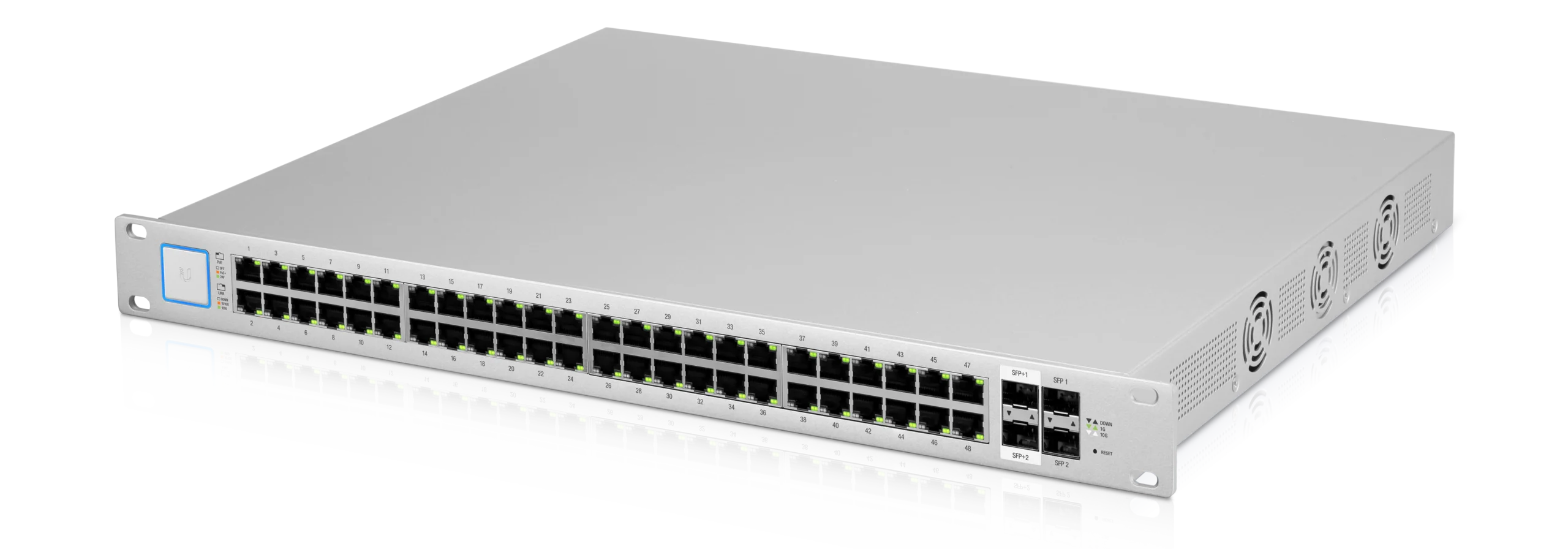 UniFi Switch 48 PoE 500W top angle
