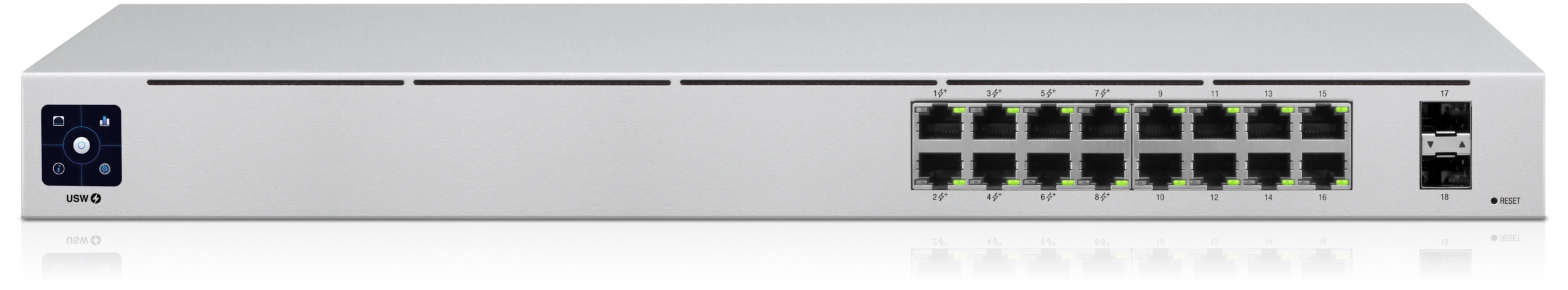 UniFi Switch 16 POE Gen2 top angle