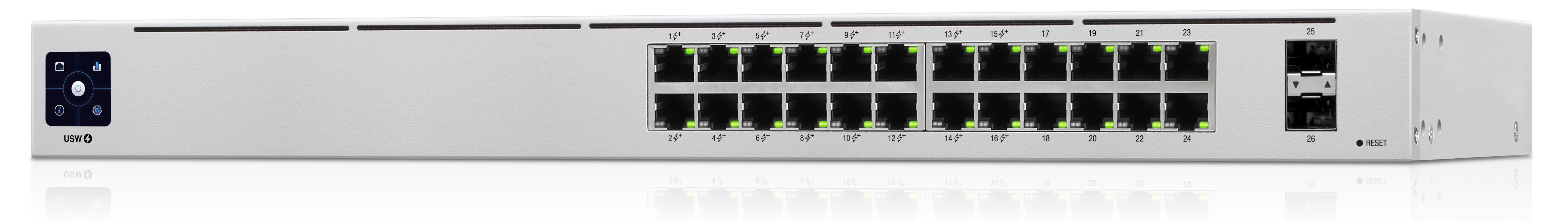 UniFi Switch 24 POE Gen2 front angle