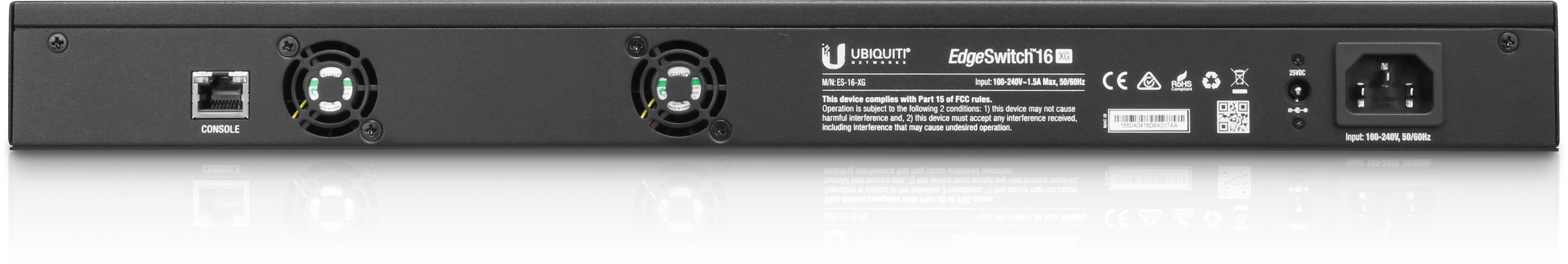 EdgeMax EdgeSwitch 16 XG back