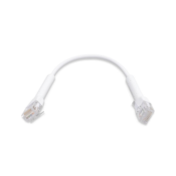 UniFi Ethernet Patch Cable white top angle