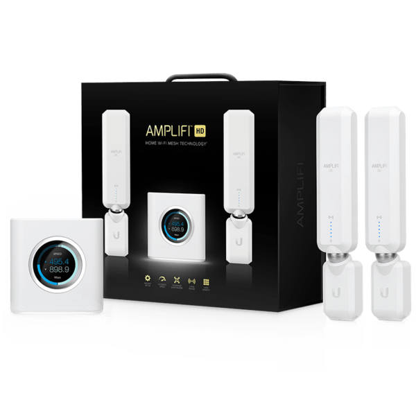AmpliFi Mesh Wi-Fi System box with product