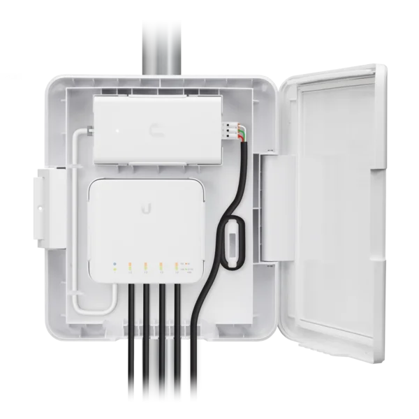 UniFi Switch Flex Utility front with products mounted