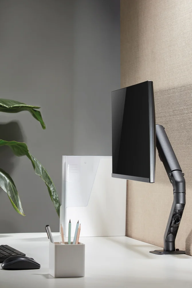 FPMA-D650BLACK NewStar flat screen desk mount lifestyle 2