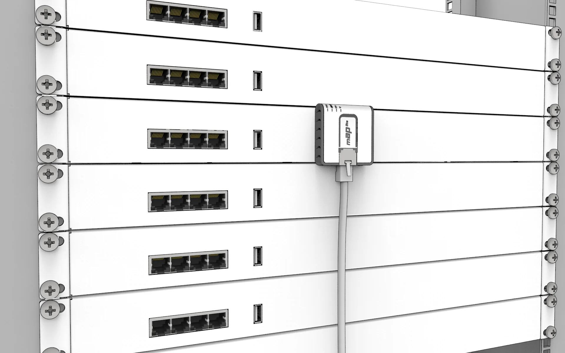 MikroTik mAP lite mounted