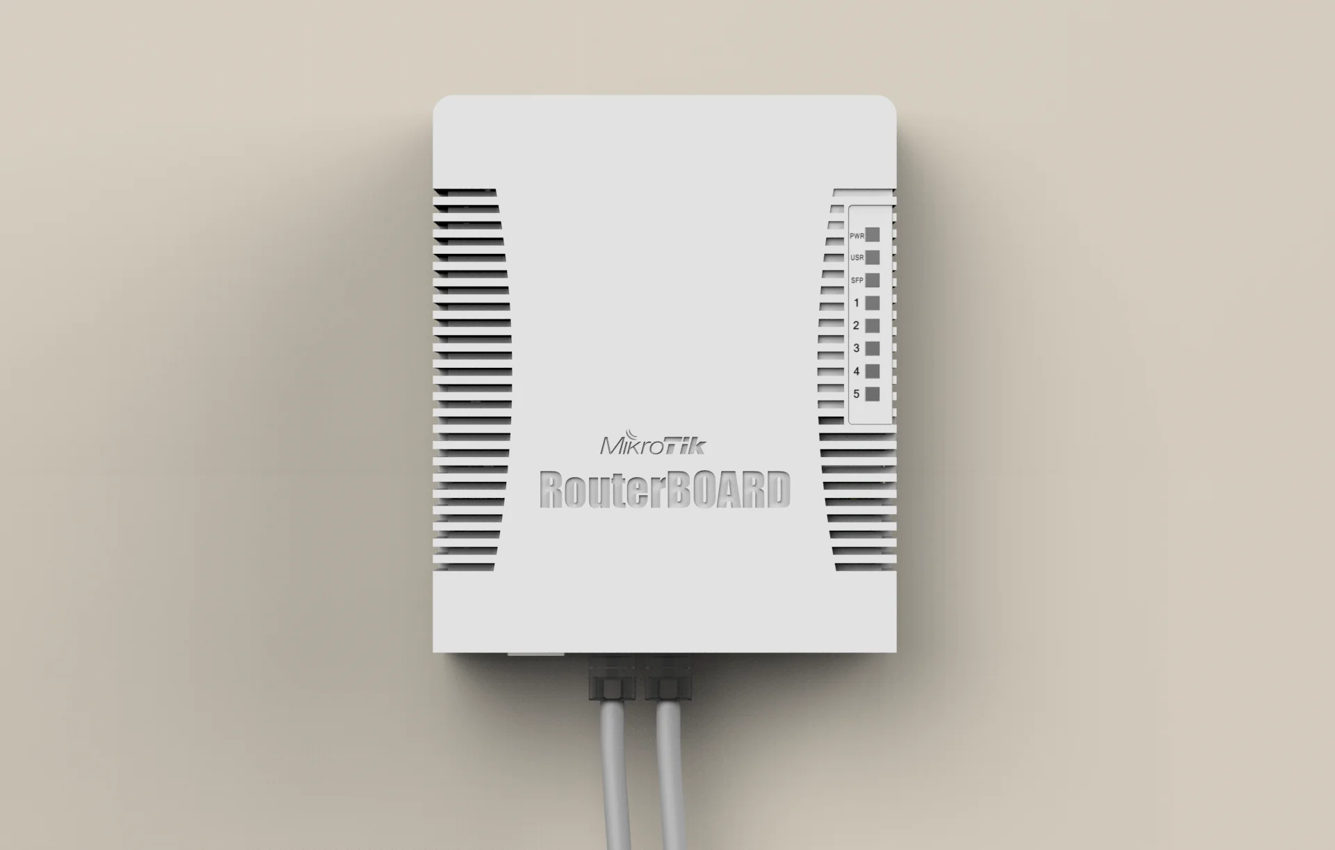 MikroTik hEX PoE mounted